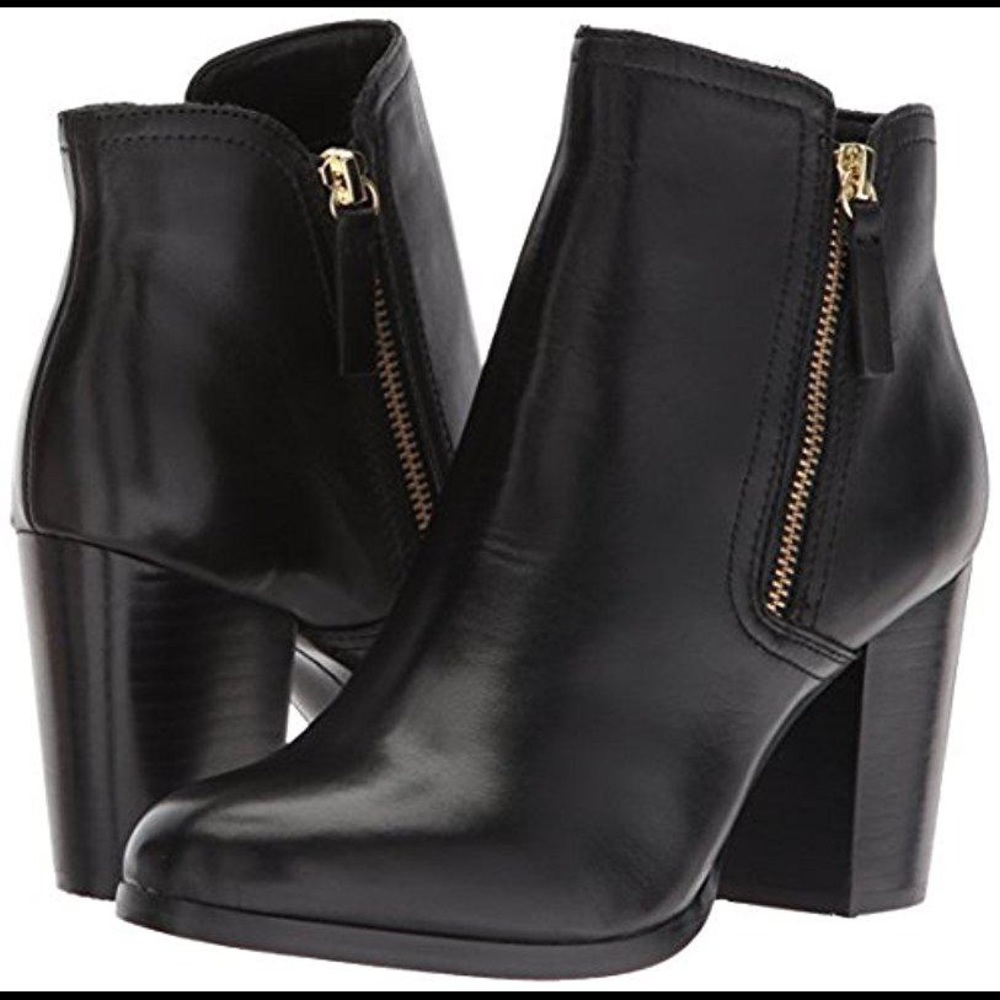 ALDO black leather booties
